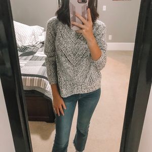 Forever 21 Black & Grey Marled Knit Sweater